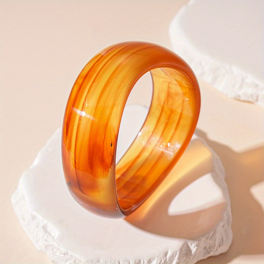Irregular Resin Gradient Wave Bracelet for Women